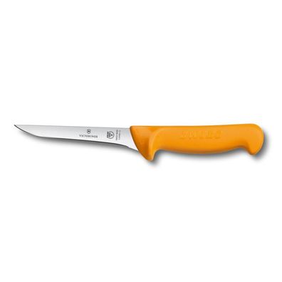 Swibo, Ausbeinmesser, 10cm, gerade, schmal, orange, SB-Hülle