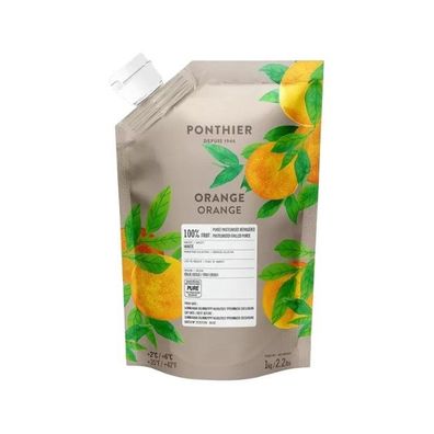 Ponthier Orange Fruchtpüree 1x 1kg Premium Orangenpüree 100 % Valencia aus Sizilien