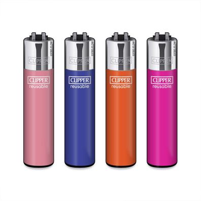 Clipper Reibradfeuerzeuge Crystal Warm, 4 Stück