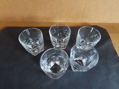 Schnapsglas Schnapspinnchen viereckige Standfläche transparent 5St