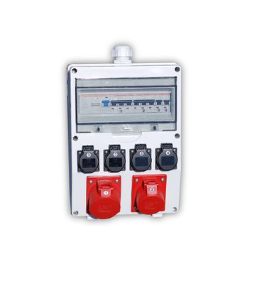 Ehmann Profi Wandverteiler CEE 32 A 16 A 4x230 V mit FI und LS IP54