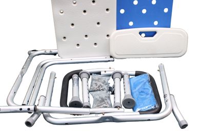 VEVOR Duschstuhl höhenverstellbar mit Armlehnen und Rückenlehne bis 181,4 kg