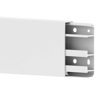 Cablecoach Sockelleiste PVC 4x1,5 m mit Kabelkanal Weiß Höhe 80 mm