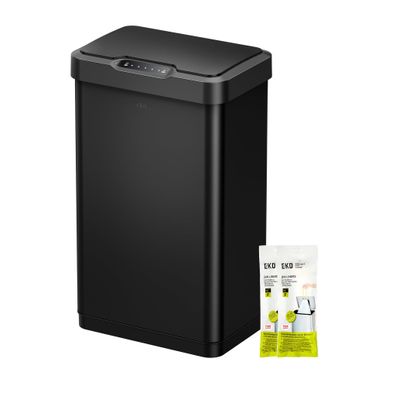EKO Mirage-T Sensor-Mülleimer 50 L Edelstahl Schwarz matt Soft-Close Deckel