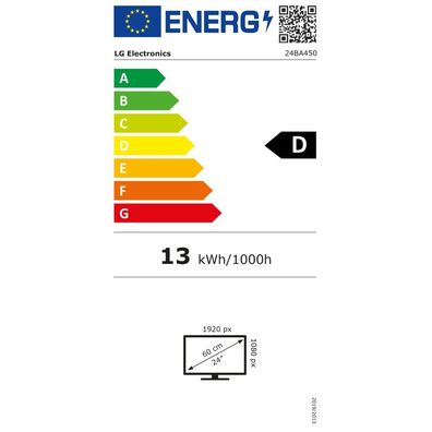 LG 24" 24BA450-B FHD DVI DP HDMI USB IPS 16:9 schwarz