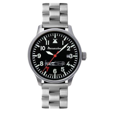 Messerschmitt 109-42R7-MB Rote 7 Herren Armbanduhr Fliegeruhr 42mm