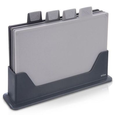 Schneidebretter mit Ständer, 4 Stück