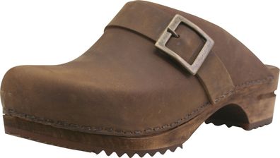 Sanita Damen Offener Clog Wood-Urban Open Antique Brown