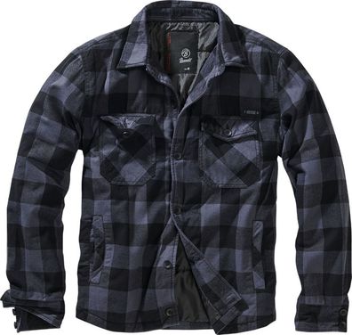 Brandit Jacke Lumberjacket in Black/Grey
