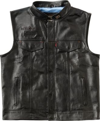 WCC West Coast Choppers Herren Weste Collab 131/2 Leather Cfl Riding Vest WCCJS161ZW