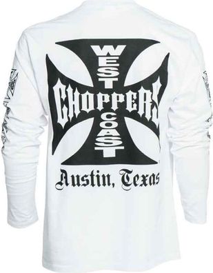 WCC West Coast Choppers Longsleeve Original Cross White