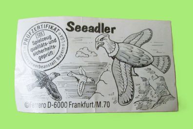 Beipackzettel Vögel mit Papierflügeln Seeadler