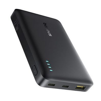 Powerbank 10000mAh 22,5W EnerFill FP21 USB-A/USB-C mit USB-C-Kabel - Schwarz