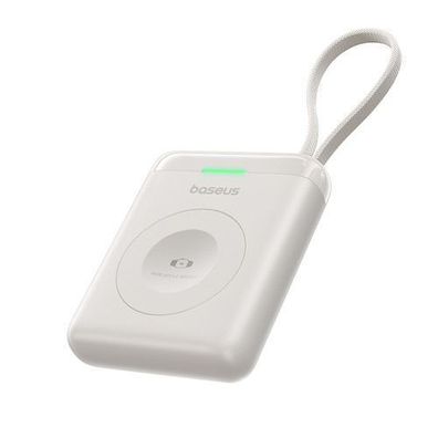 Powerbank 1640 mAh 5W EnerFill FW11 für Apple Watch mit integriertem Kabel - weiß