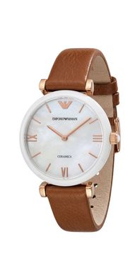 AR11040 Emporio Armani Damenuhr Gianni T-Bar Lederarmband