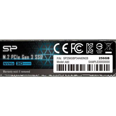 SSD 256GB Silicon Power M.2 PCI-E Ace A60 Gen 3x4 NVMe