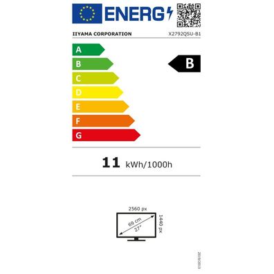 IIYAMA 68.6cm (27"), X2792QSU-B1 16:9, HDMI+DP+2xUSB IPS