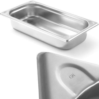 GN 1/4-Behälter, Tiefe 65 mm, Stahl, Kitchen Line - Hendi 806524