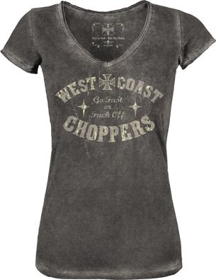 WCC West Coast Choppers Female Shirts Go Fast V Neck