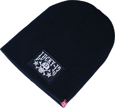 Lucky 13 Beanie Skull Stars Patch