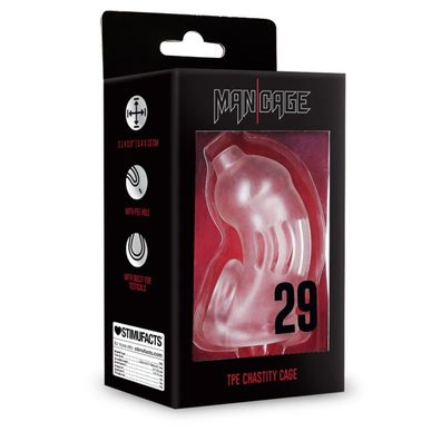Modell 29 - TPE Keuschheitskäfig - Transparent