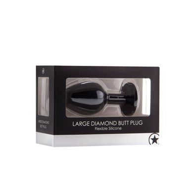 Analplug mit Diamantenmotiv, groß