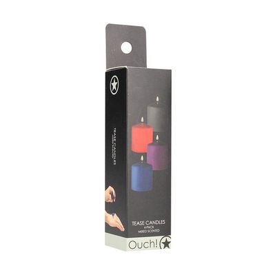 Tease Candles, Mix, 4 Stück, Mehrfarbig