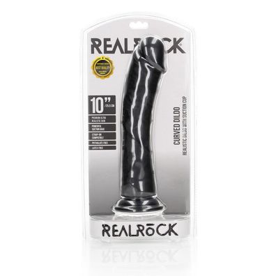 Gebogener realistischer Dildo mit Saugnapf - 10/25,5 cm