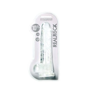 Realistischer Dildo mit Kugeln - 10/25,4 cm