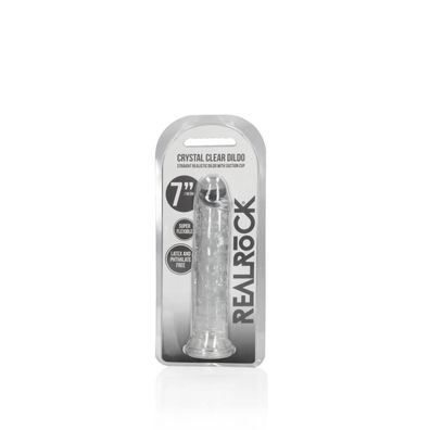 Gerader realistischer Dildo mit Saugnapf - 7"/18