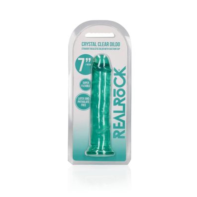 Gerader realistischer Dildo mit Saugnapf - 7"/18