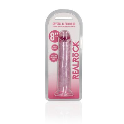 Gerader realistischer Dildo mit Saugnapf - 8"/20