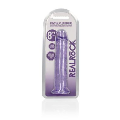 Gerader realistischer Dildo mit Saugnapf - 8"/20
