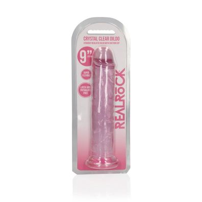 Gerader realistischer Dildo mit Saugnapf - 9"/23