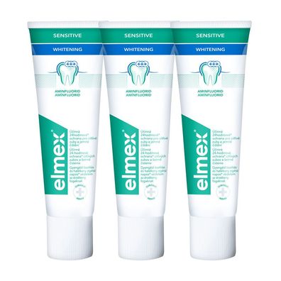 Elmex Sensitive Whitening 3 x 75 ml - Whitening toothpaste for sensitive teeth