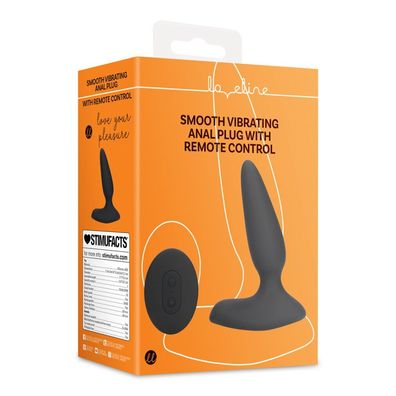 Sanfter vibrierender Analplug mit Fernbedienung - Lakritze Schwarz