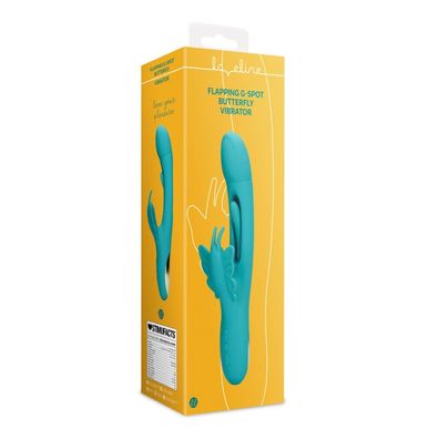 Flatternder G-Punkt-Vibrator mit Schmetterlingsmotiv, Pfauenblau