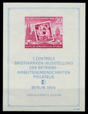 DDR BLOCK Kleinbogen Block 10XII II postfrisch X6E2B22