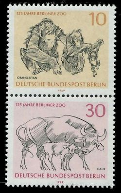 BERLIN Zusammendruck Nr B2 Zd3 postfrisch SENKR PAAR X91DAB6