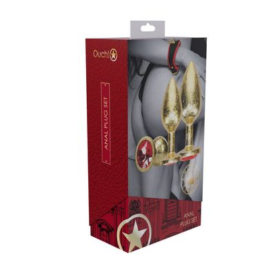 Milan Collection Analplug-Set aus Metall, goldfarben