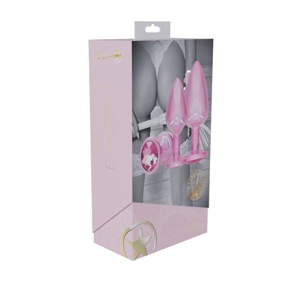 Paris Collection Analplug-Set aus Metall, Rosa