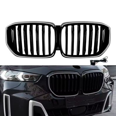 LED Nieren Küllergrill Schwarz Hochglanz für BMW X5 G05 LCI + M Paket