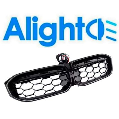 LED Nieren Waben Kühlergrill Performance Schwarz Hochglanz für BMW 3er G20 G21 LCI M