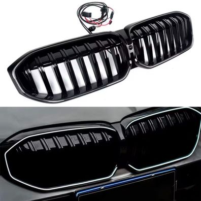 LED Nieren Kühlergrill Schwarz Hochglanz für BMW 3er G20 G21 LCI + M Paket