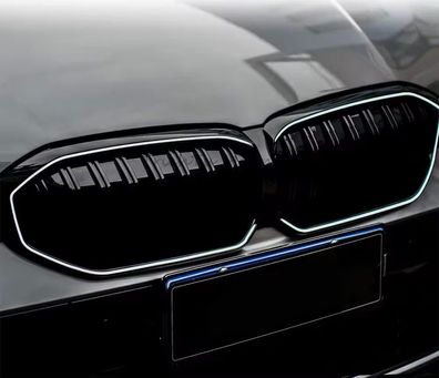 LED Nieren Kühlergrill Schwarz Hochglanz für BMW 3er G20 G21 LCI M Paket
