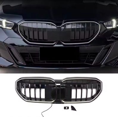 LED Nieren Kühlergrill Schwarz Hochglanz für BMW 5er G60 G61 M Paket
