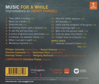Henry Purcell (1659-1695): Henry Purcell (1659-1695): Music fo