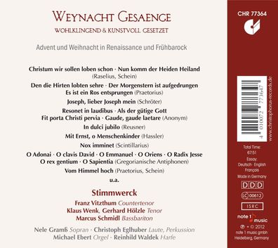 Samuel Scheidt (1587-1654): Samuel Scheidt (1587-1654): Stimmw