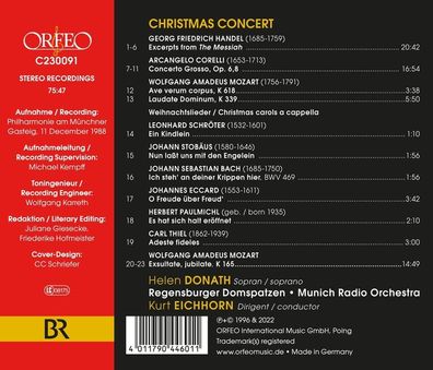 Georg Friedrich Händel (1685-1759): Helen Donath - Christmas Concert - - (CD / H)