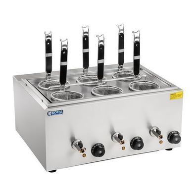 Pastakocher zum Kochen von Nudeln und Knödeln, 3 Kammern mit Hähnen